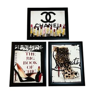 Girls Dressing Room Chanel‎ and Louboutin Fashion Art Set